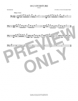 page one of 1812 Overture (Trombone Solo)