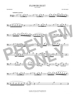 page one of Flower Duet (Trombone Solo)