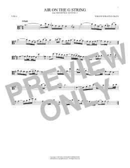 page one of Air (Air On The G String) (Viola Solo)