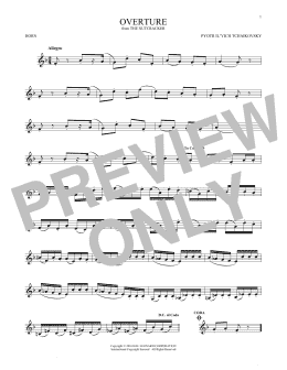 page one of Overture (French Horn Solo)