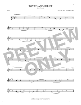 page one of Romeo And Juliet (Love Theme) (French Horn Solo)