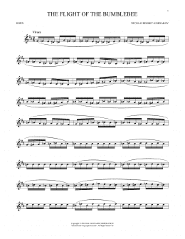 page one of The Flight Of The Bumble Bee (French Horn Solo)