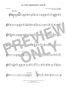 page one of In The Midnight Hour (Alto Sax Solo)