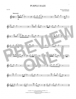 page one of Purple Haze (Flute Solo)