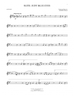 page one of Suite: Judy Blue Eyes (Alto Sax Solo)