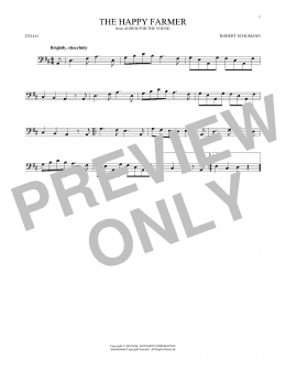 page one of The Happy Farmer (Cello Solo)