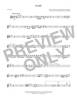 page one of Jump (Alto Sax Solo)