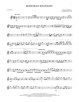 page one of Bohemian Rhapsody (Alto Sax Solo)