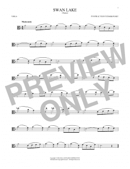 page one of Theme From Swan Lake (Viola Solo)