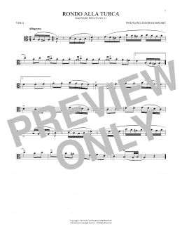 page one of Rondo Alla Turca (Viola Solo)