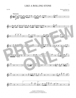 page one of Like A Rolling Stone (Flute Solo)