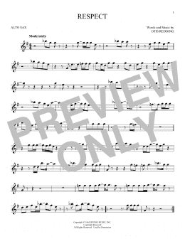 page one of Respect (Alto Sax Solo)