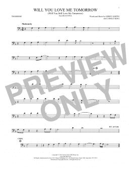 page one of Will You Love Me Tomorrow (Will You Still Love Me Tomorrow) (Trombone Solo)