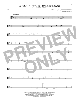 page one of A Foggy Day (In London Town) (Viola Solo)