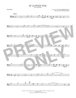 page one of If I Loved You (Trombone Solo)