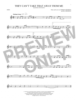 page one of They Can't Take That Away From Me (French Horn Solo)