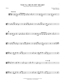 page one of You'll Be In My Heart (from Tarzan) (Viola Solo)