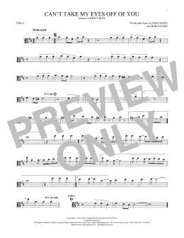 page one of Can't Take My Eyes Off Of You (from Jersey Boys) (Viola Solo)