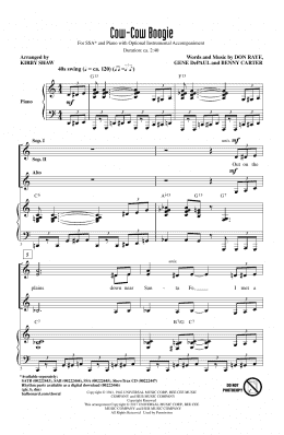 page one of Cow-Cow Boogie (SSA Choir)