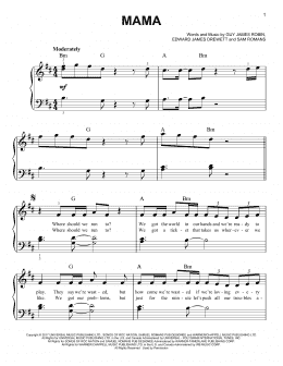 page one of Mama (Easy Piano)