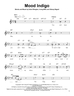 page one of Mood Indigo (Pro Vocal)