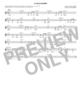 page one of A Child Is Born (Lead Sheet / Fake Book)