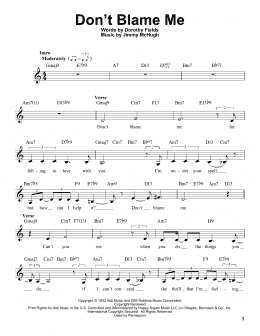 page one of Don't Blame Me (Pro Vocal)