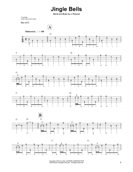 page one of Jingle Bells (Banjo Tab)