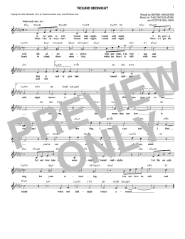 page one of 'Round Midnight (Lead Sheet / Fake Book)