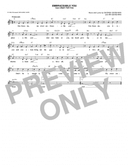 page one of Embraceable You (Lead Sheet / Fake Book)