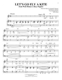 page one of Let's Go Fly A Kite (from Mary Poppins) (Vocal Duet)