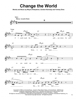 page one of Change The World (Pro Vocal)