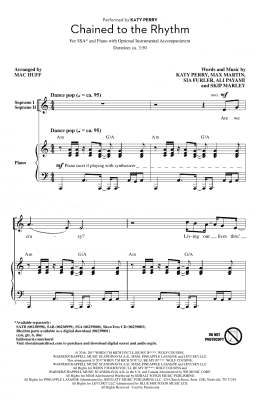 page one of Chained To The Rhythm (SSA Choir)