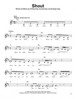 page one of Shout (Pro Vocal)