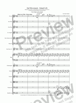 page one of  Island Life (2nd Movement - Swallows & Amazons Suite)