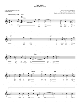 page one of The Gift! (Recado Bossa Nova) (Easy Lead Sheet / Fake Book)