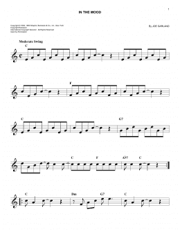 page one of In The Mood (Easy Lead Sheet / Fake Book)