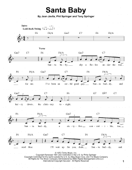 page one of Santa Baby (Pro Vocal)