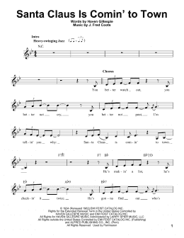 page one of Santa Claus Is Comin' To Town (Pro Vocal)