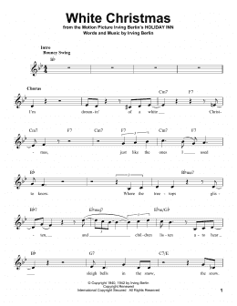 page one of White Christmas (Pro Vocal)