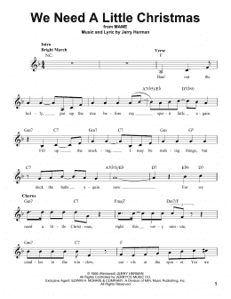 page one of We Need A Little Christmas (Pro Vocal)