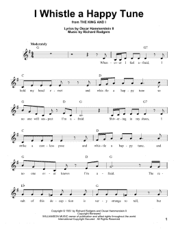 page one of I Whistle A Happy Tune (Pro Vocal)