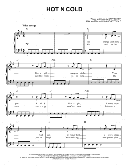 page one of Hot N Cold (Easy Piano)