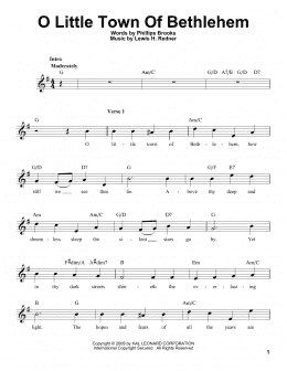 page one of O Little Town Of Bethlehem (Pro Vocal)