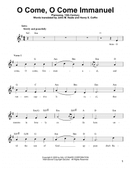 page one of O Come, O Come Immanuel (Pro Vocal)