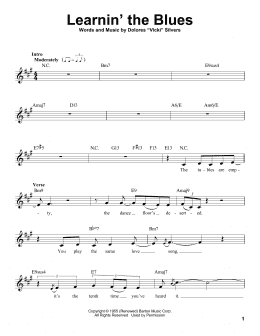 page one of Learnin' The Blues (Pro Vocal)