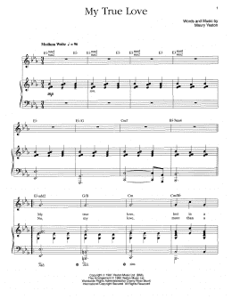 page one of My True Love (Piano & Vocal)