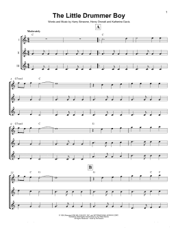 page one of The Little Drummer Boy (Ukulele Ensemble)