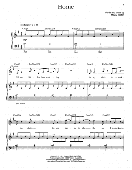 page one of Home (Piano & Vocal)