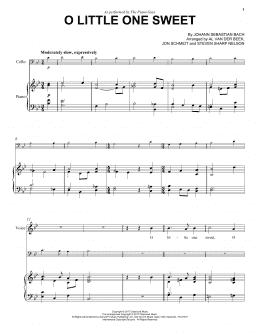 page one of O Little One Sweet (Cello and Piano)